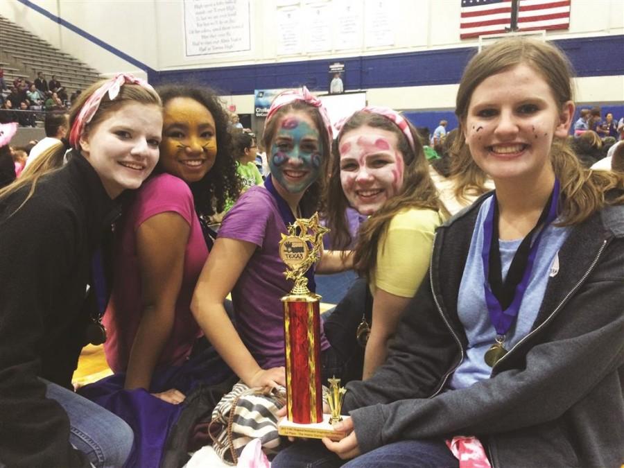Junior girls participated in a Destination Imagination competition in Knoxville, Tennessee, where they worked together in team building projects. Many of the girls joined the club while in elementary school.