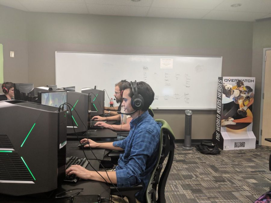 College senior Robert Martinez practices Overwatch. He played in a gaming club at UNT before trying out for the Esports team.