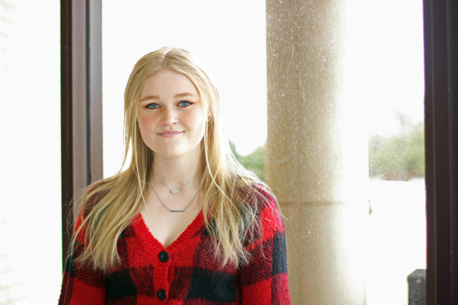 Junior Marissa Munster says her beads physically show all she has been through since last July. The strand contains 108 beads and charms she collected throughout her 46 days in the hospital. 