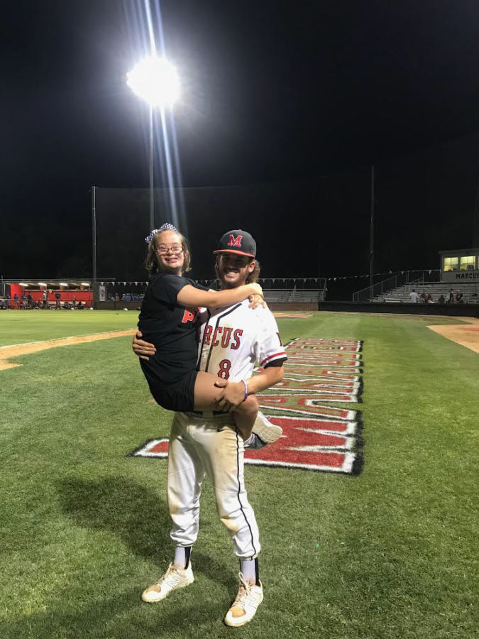 Last year, current senior Brett Hedges took a picture with his sister, freshman Brynn Hedges just after winning the game against Waco Midway High School. The win in round three of the playoffs allowed the varsity baseball team to advance to the regional semi-finals. 