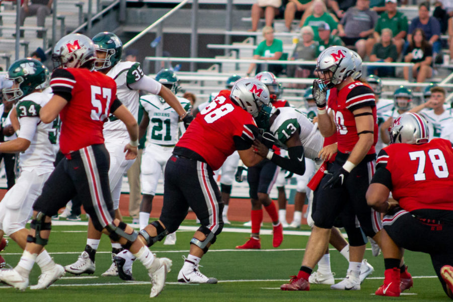 The Marauders played the Waxahachie Indians last week at their home opener and came out on top 55-38.