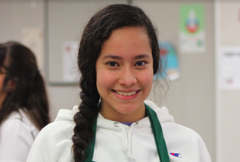 Junior Brianna Cortez spent Valentines Day selling flower arrangements for her floral design class.