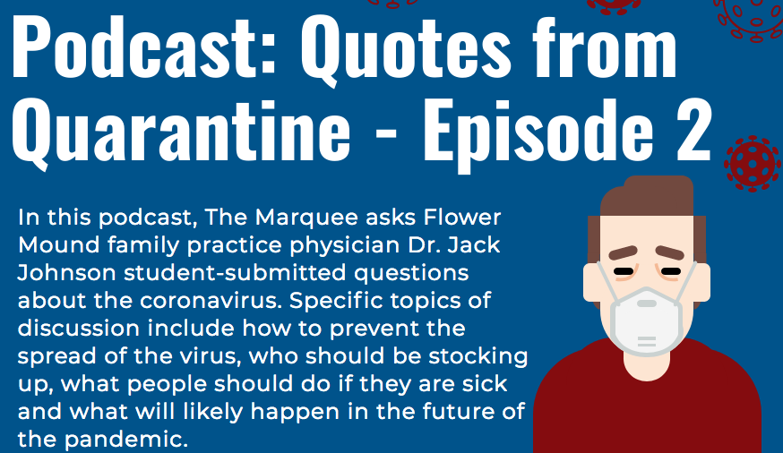 In this podcast, The Marquee asks Flower Mound family practice physician Dr. Jack Johnson student-submitted questions about the coronavirus.