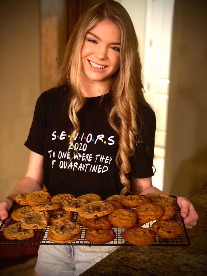 Senior Reagan Starin bakes to pass time. She also enjoys drawing and coloring to keep herself busy.
