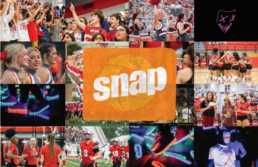 Students can submit photos for the yearbook staff to publish through an app called Yearbook Snap. (Photos by Emily Lundell)