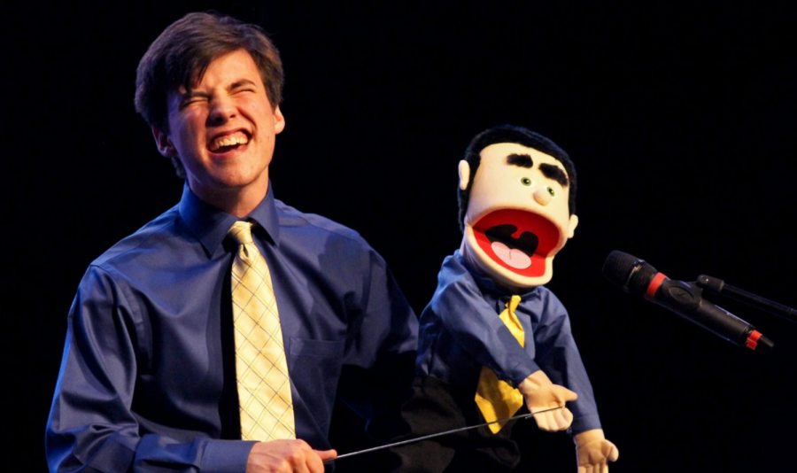Senior Landon Bradley sings Man or Muppet from the film The Muppets for his talent entry.