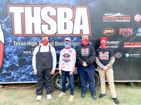 Junior Blaise Naug, senior Jacob Kelley, freshman Zane Niziol and freshman Troy Liverman won seventh place in the High School Bass Fishing Regional Competition on April 17. The club qualified for the state competition May 16-17.